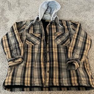 Hooded lined flannel jacket XL
